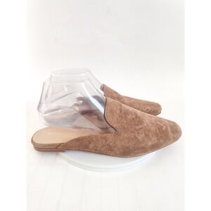 Anthony Veer Mule Loafers 9 Tan Suede Leather Ortholite Handmade Slip On Mules